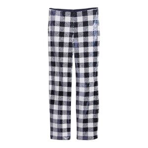 Vineyard Vines Sequined Gingham High Waisted Trousers